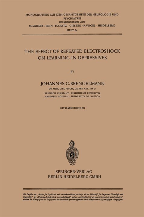 The Effect of Repeated Electroshock on Learning in Depressives