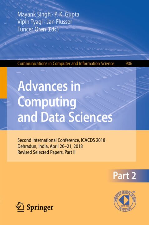 Advances in Computing and Data Sciences