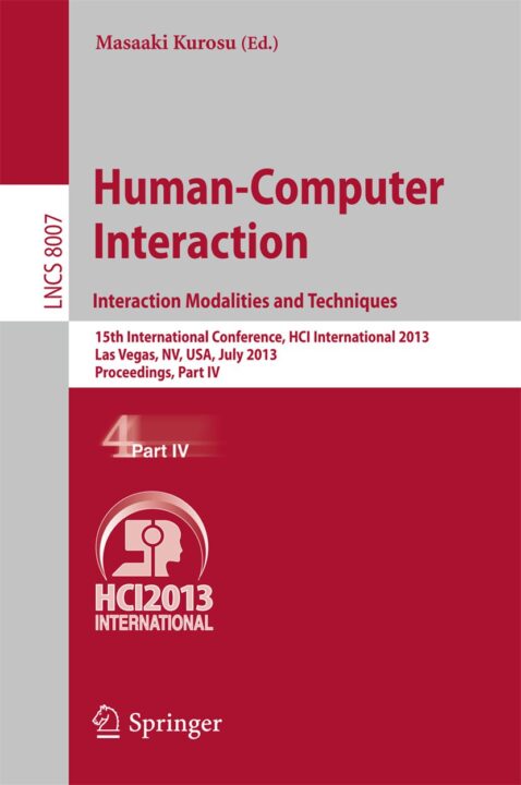 Human-Computer Interaction: Interaction Modalities and Techniques