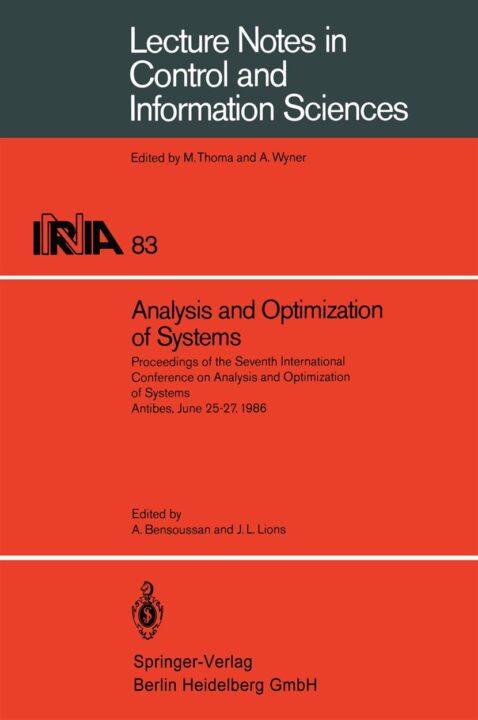 Analysis and Optimization of Systems