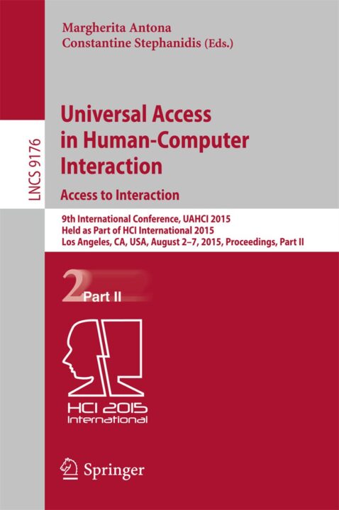 Universal Access in Human-Computer Interaction. Access to Interaction
