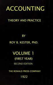 Accounting theory and practice, Volume 1 (of 3) book cover