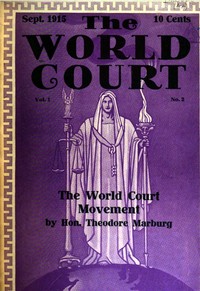 The World Court (Vol. I, No. 2, Sept. 1915) book cover