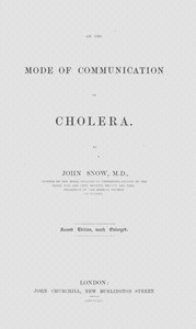 On the mode of communication of cholera book cover