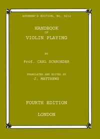 Handbook of violin playing book cover