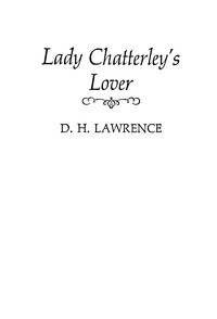 Lady Chatterley's lover book cover