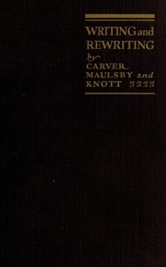 Writing and rewriting book cover