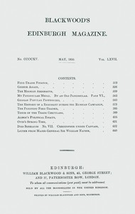 Blackwood's Edinburgh Magazine, Vol. 67, No. 415, May, 1850 book cover