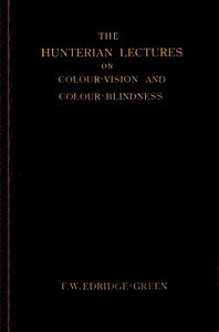 The Hunterian lectures on colour-vision and colour-blindness book cover