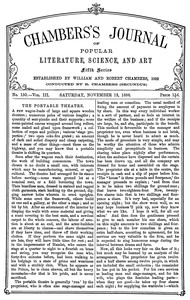 Chambers's Journal of Popular Literature, Science, and Art, Fifth Series, No. 150, Vol. III, November 13, 1886 book cover