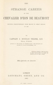 The strange career of the Chevalier d'Eon de Beaumont book cover