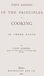 First lessons in the principles of cooking book cover