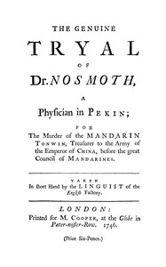The genuine tryal of Dr. Nosmoth, a physician in Pekin book cover