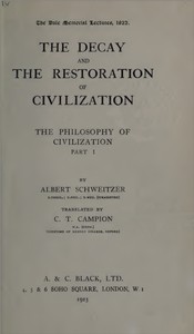 The decay and the restoration of civilization book cover