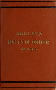 Robert's rules of order revised book cover