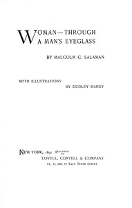 Woman—through a man's eyeglass book cover