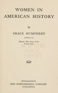 Women in American history book cover