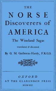 The Norse discoverers of America book cover