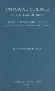 Physical science in the time of Nero book cover