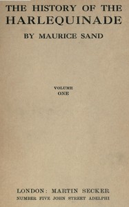 The history of the harlequinade, volume 1 (of 2) book cover