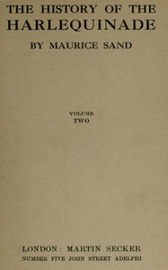 The history of the harlequinade, volume 2 (of 2) book cover