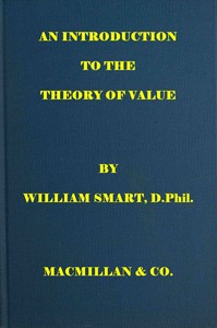 An introduction to the theory of value book cover