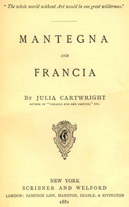 Mantegna and Francia book cover