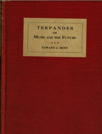 Terpander; or, Music and the future book cover