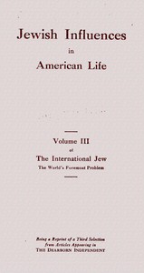 Jewish influences in American life book cover