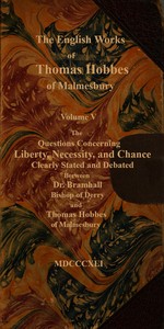 The English works of Thomas Hobbes of Malmesbury, Volume 05 (of 11) book cover