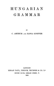 Hungarian grammar book cover
