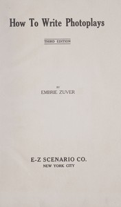 How to write photoplays book cover