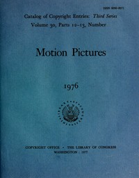 Motion pictures, 1976 book cover