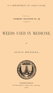 Weeds used in medicine book cover
