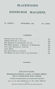Blackwood's Edinburgh Magazine, Vol. 74, No. 455, September, 1853 book cover