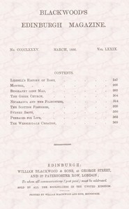 Blackwood's Edinburgh Magazine, Vol. 79, No. 485, March, 1856 book cover