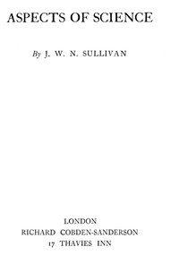 Aspects of science book cover