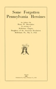 Some forgotten Pennsylvania heroines book cover