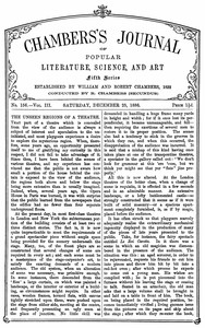 Chambers's Journal of Popular Literature, Science, and Art, fifth series, no. 156, vol. III, December 25, 1886 book cover